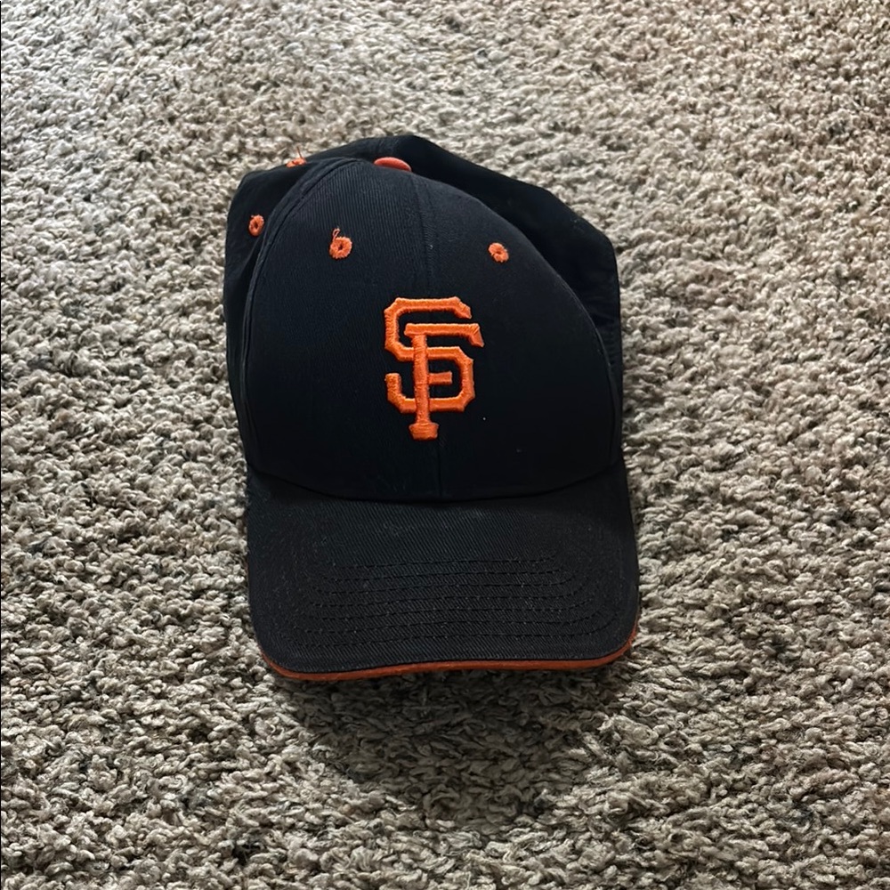 Black and Orange SF Kids Baseball Cap